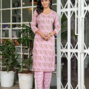 Pink Floral 3pc suit set