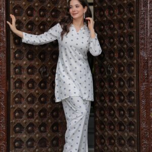 White Polka Co-Rd set